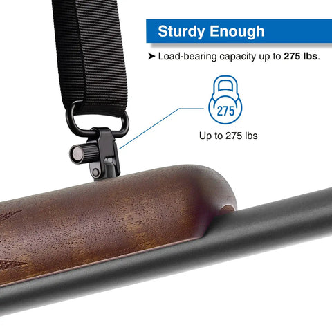 Rock Hard Rifle Sling Swivels 1.25 Inch QD Two Point Mount showing load capacity of 275 lbs on smooth aircraft aluminum.