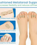 Toe Straightener Splint Pair For Hammer Toe Correction And Claw Toe Relief All Day Comfort Cushioned Metatarsal Support in use