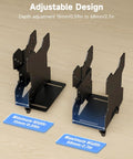 Boss Grade Adjustable Mini Pc Mount Bracket Vesa Under Desk And Monitor Arm Computer Holder Hella Secure Quick Swap Design For Nuc Chromebox Mac Mini And Thin Clients 2 Pack with adjustable depth design.
