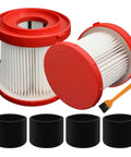 2 Pack 49-90-1900 Wet Dry Vacuum HEPA Filter Replacement For M18 Fuel Cordless Vacuums, 4 foam sleeve filters, 1 brush