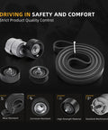 Beefed Up Serpentine Belt Tensioner Kit With Idler Pulley For Hyundai Sonata Tucson Santa Fe Sport And Kia Optima Sorento Sportage 2011 To 2015 2.0L 2.4L Engines Includes Hardware For Easy Install shown with tensioner and pulleys