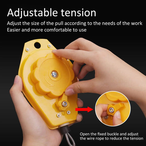Adjustable tension feature on Heavy Duty Spring Balancer For 3 To 5 Kilos for optimal tool control and comfort.