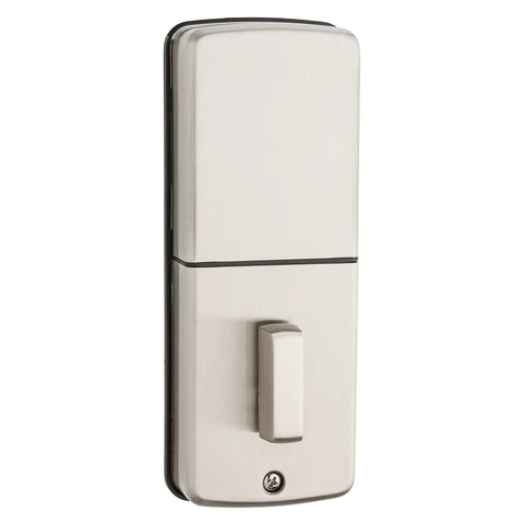 Back view of Powerbolt 907 Keyless Entry Deadbolt Electronic Door Lock With 6 Button Keypad Auto Locking Satin Nickel Finish
