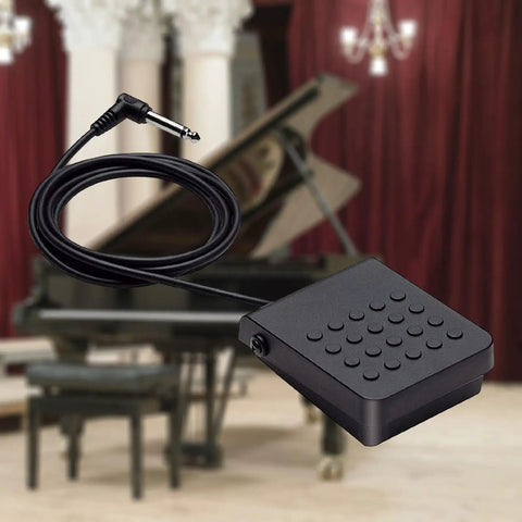 Sturdy Sustain Pedal For Digital Pianos With 1.5M Cable And 6.35mm Plug, Feels Like A Real Acoustic Pedal against grand piano