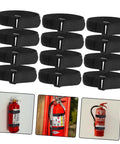 20 Pack Black Stretch Fabric Fire Extinguisher Mounting Straps For Hose And Vehicle Use Easy Install Durable Fixing Straps