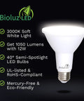 4 Pack PAR38 LED Light Bulbs 90 CRI 12W Equal 100 To 120W Replacement Soft White 3000K Dimmable Flood Lights Image