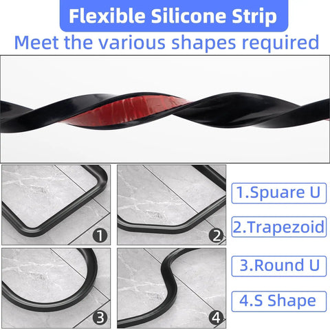 118 Inch Shower Threshold Water Dam Barrier For Frameless Shower Doors Easy No Fuss Self Adhesive Install Silicone Splash Guard
