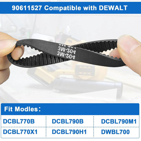 Timing Belt Replacement For Leaf Blower Vacuum Fits DCBL770B DCBL770X1 DCBL790B DCBL790H1 DCBL790M1 DWBL700 shown in hand