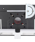DIY Router Lift Kit With Table Lift System For Router Table Insert Base Plate, 48mm Lifting Capacity, Clamp Range 2.51 To 2.58 Inches, Aluminum And Stainless Steel Build For Woodworking Slotting Trimming Machines, top view