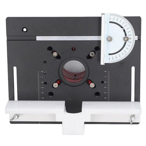 DIY Router Lift Kit With Table Lift System For Router Table Insert Base Plate, 48mm Lifting Capacity, Clamp Range 2.51 To 2.58 Inches, Aluminum And Stainless Steel Build For Woodworking Slotting Trimming Machines, top view