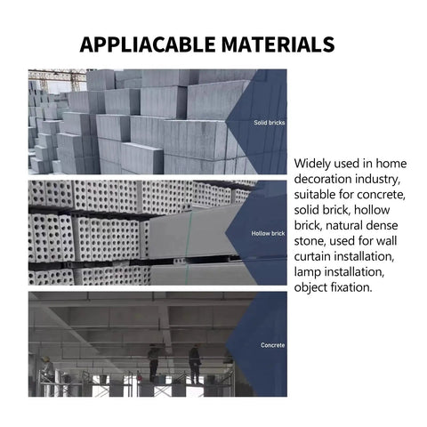 352 Piece Drywall Anchors And Screws Kit For DIY Projects, applicable materials solid bricks, hollow bricks, concrete
