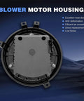 Front Side HVAC Blower Motor With Brushless Design OEM Replacement Direct Fit For Cadillac Escalade Tahoe Yukon Chevy Silverado Sierra GMC Trucks Low Noise High Air Flow housing design