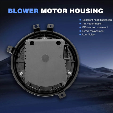 Front Side HVAC Blower Motor With Brushless Design OEM Replacement Direct Fit For Cadillac Escalade Tahoe Yukon Chevy Silverado Sierra GMC Trucks Low Noise High Air Flow housing design