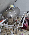 Badass 304 Stainless Steel Water Pressure Tank Built Rock Solid For Well Systems With Plug and Play Setup visible in plumbing setup