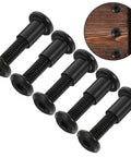 Top Shelf M6x25 Black Stainless Steel Binding Screws With Matching Cap Nuts for secure wood panel assembly.