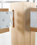 Premium Top Notch Heavy Duty Four Pack Bed Rail Brackets Forged From Solid Zinc Iron For sturdy wood connection.