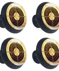 Vintage Gun Target Clear Glass Drawer Handles 4 Pack Cabinet Knobs With Screws For Bathroom Kitchen And Furniture Durable