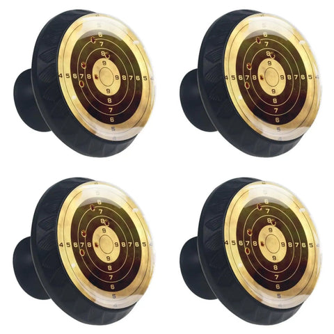 Vintage Gun Target Clear Glass Drawer Handles 4 Pack Cabinet Knobs With Screws For Bathroom Kitchen And Furniture Durable