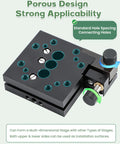 Dual Axis Tilt And Rotation Stage 2.6 Inch Precision Angle Platform with manual 2D adjustment and standard hole spacing