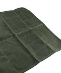 Waxed Canvas Roll Bag With 8 Slots For Knives Up To 17 Inches, Portable Cutlery Carrier For Chefs And Camping shown flat open.