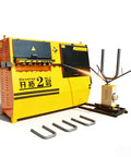 Rock Solid CNC Auto Rebar Bending Machine for Steel Bars and Stirrups with steel stirrups and bending tools.
