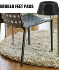Chair with 20 Pack Rubber Furniture Feet Pads With Stainless Steel Washers, Easy Install Grippy Non Slip Anti Skid Leg Caps