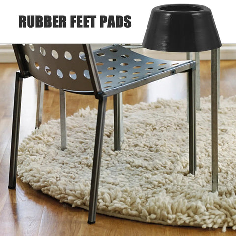 Chair with 20 Pack Rubber Furniture Feet Pads With Stainless Steel Washers, Easy Install Grippy Non Slip Anti Skid Leg Caps