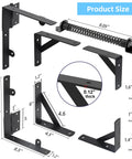 No Sag Gate Kit With Self Closing Hinges And Corner Brackets For Outdoor Garden Backyard Wooden Fence Deck Porch Gate Hardware size diagram