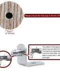 5mm Shelf Support Pegs 50 Pack With Hole L Shaped Nickel Plated Pins showing measurement details and fitting instructions
