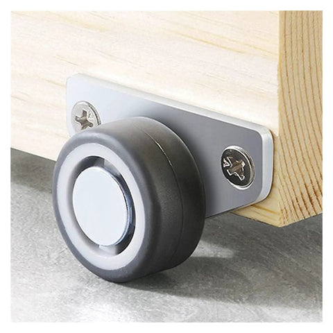 Silent TPE Roller Directional Track Pulley Wheels Heavy Duty Furniture Casters Drawer Cabinet Glides close-up view of wheel and bracket