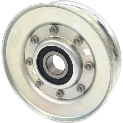 V Groove Idler Pulley Wheel Three And Three Quarters Inch Diameter Five Eighths Inch Bore One Point Zero Four Inch Wide Fits Four L And Five L Belts For Compressors Industrial Fans And Lawn Mowers Durable Bearing Inner Diameter Five Eighths Inch
