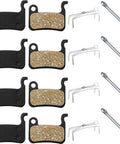 Resin Bicycle Disc Brake Pads Set 4 Pairs For Smooth Quiet Braking Easy Replacement Low Initial Bite Reduced Noise On Road Rides