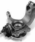 Front view of Front Left Steering Knuckle And Wheel Bearing Hub Assembly For Ford Transit Connect 2011 2012 2013 Driver Side Direct Fit Replacement Part