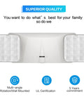 Front view of Six Pack LED Emergency Lights For Biz With Battery Backup, Hard Wired, UL 924 Certified, 120/277V AC, two head design