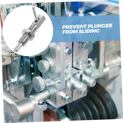 Tough Stainless Steel L Shaped Lock Stop Pin Secure Cabinet Appliance Latch Pin With Easy Slide Handle installed in machinery.