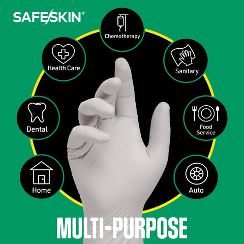 Safeskin nitrile exam gloves, powder-free, 3.5 mil, 400 ct, size M