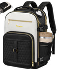 Carry On Travel Backpack With Shoe Compartment And Luggage Tag, TSA Approved Personal Item Bag For Women And Teens, Black
