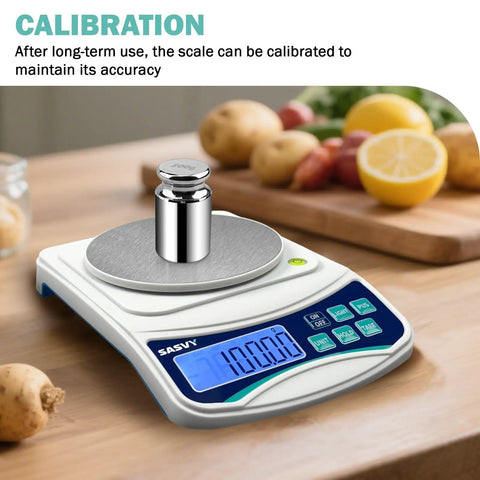 High Precision Digital Lab Scale 1000G Capacity At 0.01G Increments For Lab Jewelry And Kitchen Use With 100G Calibration Weight