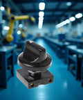 Compact Black Rotary Switch With Knob For Heavy Duty Dual Voltage 13A At 125V And 10A At 250V Four Position And Three Speed Settings
