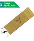 Top Shelf 23 Gauge Headless Pin Nails For Pneumatic Nail Guns Bulk 10000 Piece 3/4 inch copper plated fasteners for woodworking.