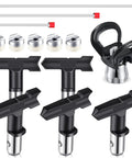 Airless Paint Sprayer Tool Set With Three Extension Poles 30 cm, 50 cm, 75 cm, Reversible Tip Nozzles And Guard, DIY Home Painting Kit