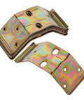 Image of 24 Pack Heavy Duty Corner Brackets For Cabinets And Woodwork, durable iron brackets in a stacked arrangement.