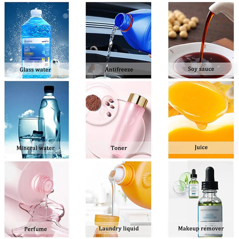 Straight Shooter Semi Automatic Double Head Bottle Filler Machine Pneumatic Stainless Steel 100 To 1000 Ml Smooth Operator for filling various liquids including juice and toner.