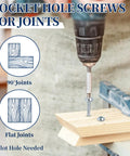 Pocket Hole Screws Two And A Half Inch No. 8 Washer Head Square Drive Coarse Thread Zinc Plated Wood Screws for Indoor Builds
