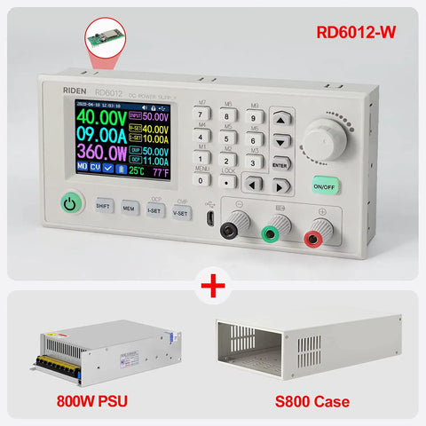 60V 12A DC DC Step Down Power Supply Kit With S800 Case And 800W PSU, DIY Full Set Not Assembled, control panel display