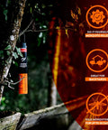 Mosquito Pro Tech 1 Acre Pack Four Tubes Outdoor Mosquito Repellent hanging on tree branch in yard setting, natural insect killer.