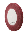 Heavy Duty Non Woven Nylon Flap Polishing Wheel 320 Grit Abrasive Disc side view showcasing the 20mm mount for polishing.