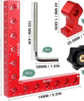 4 Pack 5.5 Inch 90 Degree Corner Clamps For Woodworking with red aluminum L square and steel hardware for heavy duty use.