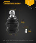 Heavy Duty Ball Joints For RZR XP 4 1000 EPS UTV Upgrade Replace Worn Front Or Rear Joints Easy 10 Minute Install OEM Size Precision Fit Heavy Duty Steering Linkage For Rough Terrain And Big Trails. Product dimensions shown with 1.77 in ball joint and bolt