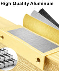 High quality aluminum close-up from Six Pack Modern Brushed Gold Aluminum Hidden Cabinet Pulls Set With Back Mount Edge Finger Pull Handles